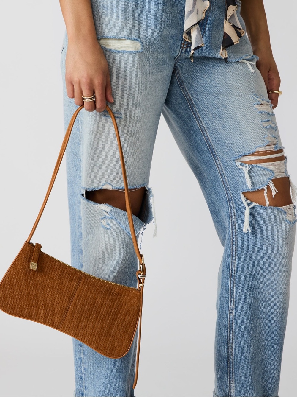 Steve Madden Tobacco Woven Shoulder Bag